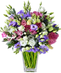 Bouquet di lisianthus colorati
